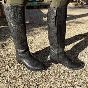Tory Burch Tumble Leather Riding boots